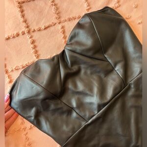 Bebe pleather strapless mini dress SIZE XS